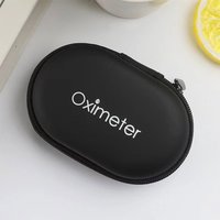 1Pc Black Storage Bag for Finger Pulse Oximeter Reasonable Design Strong Space Protective Cover Zipper Hard Bracket Accessories