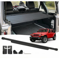 Retractable Boot Rear Parcel Shelf Roller Blind Trunk Cargo Cover for Wrangler JL JLU 4 Door/Hard Top 2018-2023