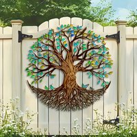 1pc Tree of Life Metal Wall Sculpture, Art Deco Style Iron Wall Hanging Decor for Home, Patio, Balcony - Ideal for Wedding