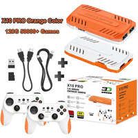 Orange Color X10 PRO TV Game Stick 4K HD Video Gaming Consola 128G 50000+ Games 2.4G Dual Wireless Controller Gamestick X10 PRO