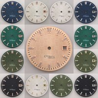 NH 31mm Engineer Style Sterile Watch Dial Gold Rose Silver Indexfor With Green Luminous Fits NH35 NH36 NH38 Movement Watch Parts