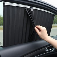 Universal Magnetic Car Sunshade Set (4pcs) - Retractable Side Window Curtain with Heat Protection & UV Blocking for Auto
