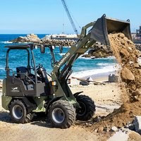 CE European compact loader 2 ton Kubota engine extended telescopic arm farm loader W1150T wheel mini loader customizable
