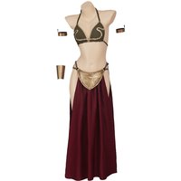 Leia Cosplay Costume Princess Slave Dress Leia Sexy Bra Skirt Accessories Full Set Halloween Carnival Party Suit