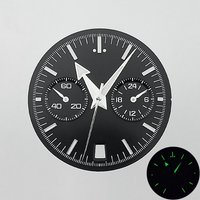 32.5mm dial C3 green Luminous fit VK64 movement Black white green watch dial replacement accessories watch parts accessory