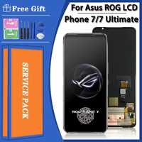 6.78"Amoled New For Asus ROG Phone 7 7 Ultimate LCD Display Screen+Touch Panel Digitizer For Asus ROG 7 Rog7 Phone 7D Frame