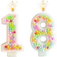 New 0-9 Number Birthday Candles original Rainbow macaron birthday cake digital party anniversary candle decoration