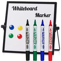 4-teiliges trocken abwischbares Whiteboard-Marker-Set – Rot, Blau, Schwarz, Grün – runde Spitze, leicht abwischbar, glatter Tintenfluss für das Klasse