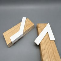 Dual Pack 45 Degree Woodworking Angle Jig 3D Printed Precision Cutting Guide Ruler for DIY Carpentry Work