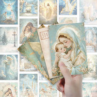 32pcs Vintage Christmas Jesus Postcards,Teacher Day Gift,Back-To-School,Holiday Decor, Thick Cardstock,High-Definition Printing