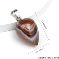 1pc simple drop shaped natural stone pendant inverted cone smooth texture pendant necklace accessories for men and women