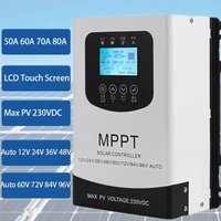 LCD Smart MPPT Solar Charge Controller 30A 40A 50A 60A 80A 100A 120A Regulator For Solar Panel Lithium Lead-acid LiFePO4 Battery