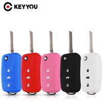 KEYYOU Silicone Car Key Cover Case Shell For VW Volkswagen Polo Golf Passat Beetle Caddy T5 Eos Tiguan SkodaA5 SEAT Leon Altea