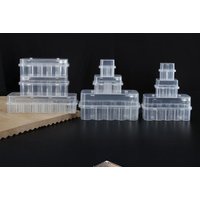 4/10Pcs Stackable Plastic Microtube Storage Box 3ML 2/4/6/24Slot Vial Storage Case Clear Freezer Tube Box Refrigerator Organizer