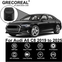 GRECOREAL 4K Dash Cam vorne und hinten 2160P WiFi Auto Dual Dashcam APP Steuerung einfache Installation Plug Play kompatibel mit Audi A6 C8