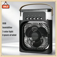Multifunctional 3 In 1 Desktop Fan Portable Mini Air Cooler USB Humidifier Cooling Fan with LED Night Light for Home Office