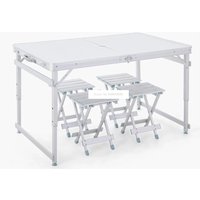 Aluminum One Table Four Benches Portable Table And Chair Set NZA-01 Beach Outdoor Folding Table Chair All Aviation