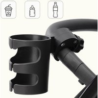 Adjustable Clamp‑on Cup Holder Universal Bike Stroller Water Bottle Holder Durable Plastic Drink Holder for Baby Stroller Bicycl