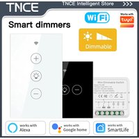 TNCE Tuya Dimmer Switch WIFI EU/US Brightness adjust LED Light Dimmer Breaker Module Smart Life Voice Control Alexa Google Home