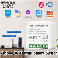 Smart Home WiFi or ZigbeeMini Switch 16A/20A Relay Breaker with Timer Remote APP Voice Control Works with Tuya Alexa Google Home