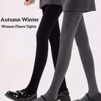 Women Velvet Pantyhose Vertical Striped Leggings Winter Slimming Cotton Female Leggings Warm Stocking Woman Tights Hosiery