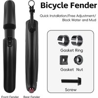 AliExpress West Biking WEST BIKING 2pcs Bicycle Fender Mountain Bike Fender Reflective Warning Front Rear Cycling Mudguard MTB Road Bike Accessories