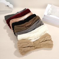 Women Weaving Cross Headband Knitting Warm Headwear Winter Woolen Turban Wide Fashion Cycling Crochet Turban Hair Accessories