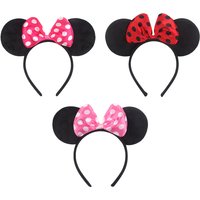 1pc Mickey Ears Headband For Girls Boys Classical Pokal Dots Bow Hairband Party Cosplay DIY Hair Accessories Gift Femme