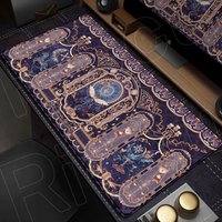 XXL Desk mat Gaming Angel Demon Tarot Rubber Mouse pad Cartoon Celestial Non-slip 80x40cm MousePad PC Accessories Protective pad