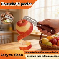 Salad Peeling Knife Vegetable Kitchen Knife Knife Kitchen Fruit Vegetable Processing Tool with Wooden Handle Food Cutting Tool