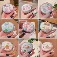Honor Earbuds X6 / X7 Case Fashion Flower /Cute Cartoon Keychian Silicone Honor X7 Transparent Hearphone Cover Honor X6