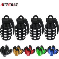 AliExpress AUTCOAT 4Pcs/Set Aluminum Universal Car Truck Motorcycle Wheel Tyre Valve Caps Bicycle Tire Air Valve Cover