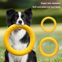 Pet Toys Interactive Pull Ring Chewing Flying Floating Training Tools Fetch for Small Medium Large Dogs Throwing Catching Flying