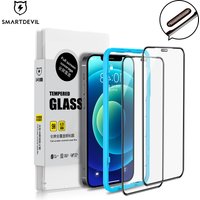 SmartDevil 2pcs Screen Protector for iPhone 13 12 11 Pro Max Full Cover Tempered Glass for iPhone X XS XR HD Protect Front Film