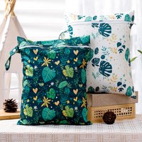 1Pc 26*36cm Wet Dry Bags Waterproof Reusable Zippered Pockets Cloth Diaper Travel Beach Pool Wet Bags for Swimsuits
