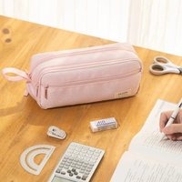 Multi-Compartment Pencil Case Large Capacity - Portable Waterproof Durable Stationery Bag for School Office Travel