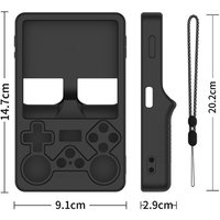 Black For R36S PLUS Open Source Handheld Game Console Silicone Protective Cover Dust-proof Drop-proof Storage Soft Shell