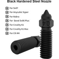 1PCS For Creality K1 Nozzle Hardened Steel Nozzle Kit 0.3/0.4/0.5/0.6/1.0/1.2mm For Creality K1/K1 MAX/ Anycubic Vyper/Kobra