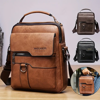 Brand Men Shoulder Bag For 9.7" Ipad Men PU Leather Flaps Men's Crossbody Bags Business Flap Male Solid Messenger Bag Travel Bag