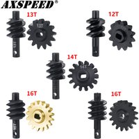 AXSPEED Steel Gear Overdrive Worm Differential Axle Parts 12T 13T 14T 16T 18T for 1/24 Axial SCX24 RC Crawler Car Upgrade
