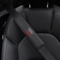 2pcs Soft Leather Car Seat Belt Protection Shoulder Pad Cover For Audi RS5 RS6 Airoad A3 Q5 Q7 Q3 A4 A6 A5 A1 A8 Q8 Q2 A7 Quat