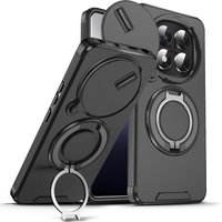 For Xiaomi Poco X7 Case Poco X7 Cover Poco X7 Magnetic Ring Armor Slide Camera Lens Case Magsafe Wireless Charge Cover