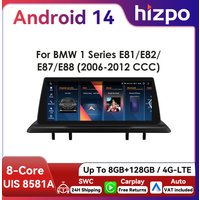 10,25 Zoll Hizpo Android Auto Autoradio für BMW 1er 2006 - 2012 E81 E82 E87 E88 CCC CIC Intelligenter CarPlay-Bildschirm 4G WiFi BT GPS Navi