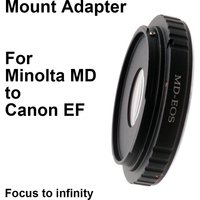MD - EF For Minolta MD mount Lens Canon EOS EF Camera Mount Adapter Ring Minolta MC EFS EF-S Correction Glass Focus to infinity