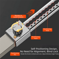 Stainless Steel Window Limiter Telescopic Fixed Angle Controller Opening Limiter Practical Sliding Support Casement Window
