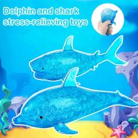 Squishy Shark Dolphin Stress Ball Stretchy Squeeze Toy Soft Sensory Fidget Toy for Kids Adults Anxiety Relief Desk Decor Gift