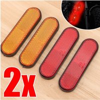 AliExpress NONE 1/2PCS Motorcycle Safety Reflector Sticker Universal E-Bike Car Truck Rear Warning Strip Adhesive Fender Mudguard Marker Decal