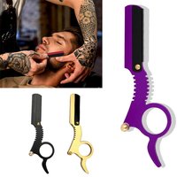 1PC Men Shaving Stainless Steel Straight Barber Razor Edge Steel Beard Shaver Knife Hair Removal Tools Safety Razor