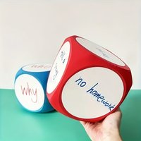 3pcs/set Giant EVA Dice Set - Reusable Write & Erase for Party, Classroom, Math & English Includes 1 Pen and 1 Sponge Eraser