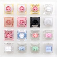16 Magnetic Switch Tester with blank keycaps acrylic base with Unionwell Ultra Magnetic Pro Polar Dark Jade Sakura Ice Shine